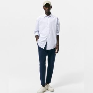 ZARA MAN REGULAR FIT STRIPED BUTTON DOWN